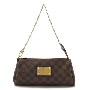 Louis Vuitton Damier Eva Clutch Shoulder Bag Brown N55213 Used from Japan - Picture 1 of 9