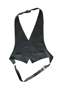 VTG Tuxedo Vest Open Back Backless Adjustable Men Size Large Made In USA - Picture 1 of 8