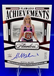 2024 Panini WWE Flawless Achievements Alexa Bliss Ruby On Card Auto /15 - Picture 1 of 2