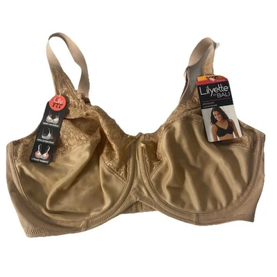 Lilyette by Bali 38DD Minimizer Underwire Bra #LY0428 Beige msrp $42 - Image 1 of 4