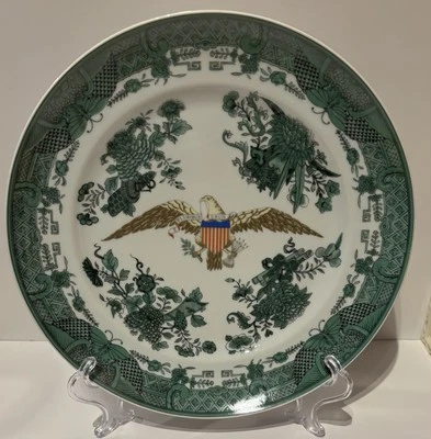 Placa de águila presidencial Mottahedeh Green Fitzhugh 1976 - Reagan Candlelight Ptrn Foto 1 de 4