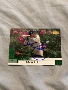 Adam Scott Signed 2002 Upper Deck Golf Card PGA Tour Masters US Open - Picture 1 of 2