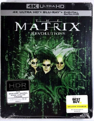 The Matrix Revolutions Steelbook Best Buy 4K UHD + Blu-Ray + Digital - NEW - Image 1 of 4