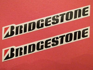 Two Bridgestone Tire Racing Team Sponsor Logo Decals Stickers - Picture 1 of 1