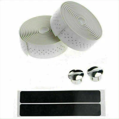 Cinta de manillar antideslizante de cuero autoadhesiva barra agarre envoltura bicicleta de carretera bicicleta Foto 1 de 4