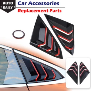 Louver For Honda Civic 2016-2020 2019 BodySide Air Vent Window Cover Gloss Black - Picture 1 of 7