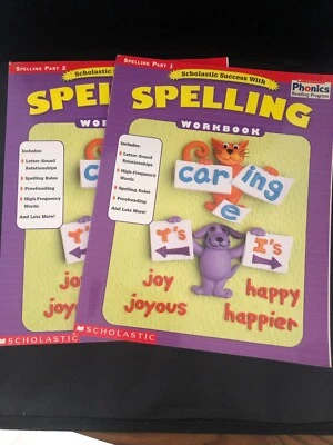 Scholastic Success With Spelling, Phonics Reading Program  1 & 2 HomeSchool - Image 1 of 4