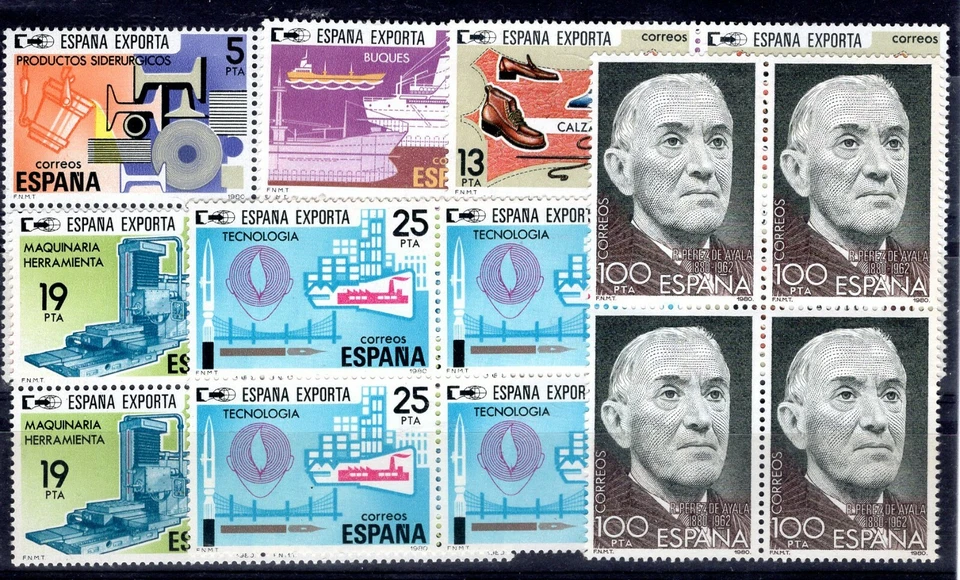 Sellos España 1980 bloque de 4 lote nuevos MNH** " OFERTA " 2 SERIES COMPLETAS - Imagen 1 de 1