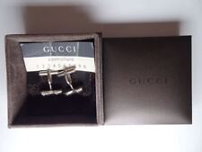 Genuine Gucci 750 x 925 Bamboo Cufflinks 18K Sterling Silver With Outer Box F/S
