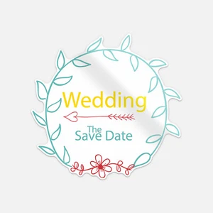 Calcomanía adhesiva de vinilo vintage puro Save The Date Wedding - Imagen 1 de 1
