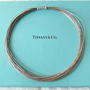 Tiffany & Co. 925 Silber Multi Draht Strang 16" Halsreif Halskette Etui Box! - Bild 1 von 11