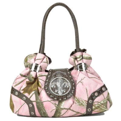 Mujer Moda Bolsos de Mano Camuflaje Asa Superior Hobo Bolso Tachonado Cartera Cartera Foto 1 de 4