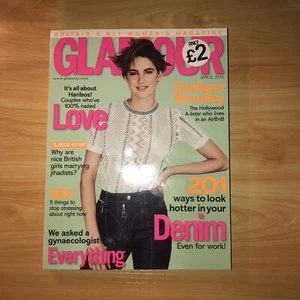 Glamour UK Magazine Travel Size April 2015 Shailene Woodley *brand new* - Picture 1 of 6
