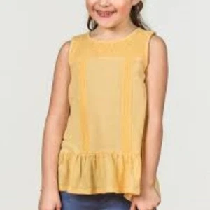 Matilda Jane Size 4 Bright Spot Tunic Top Camp MJC Yellow Crochet Tank #2877 - Picture 1 of 10