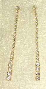 Mary Kay Long Rhinestone Silver Set Earrings for Pierced *Buy 4 Get 4 Free* - Picture 1 of 2