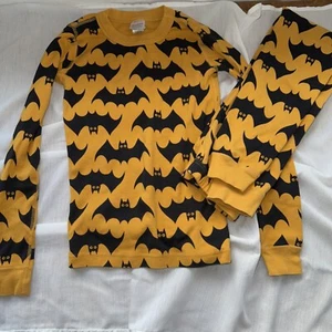 Hanna Andersson Organic Cotton Long Johns Halloween Night Flight Bats Full Fit - Picture 1 of 7