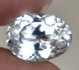 7.15 Ct Natural White Colorless Goshenite Oval Certified Gemstone - Picture 1 of 9