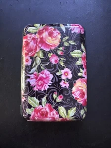 RFID BLOCKING Credit Card Holder Case Slim Hard Floral multi Color - Picture 1 of 4