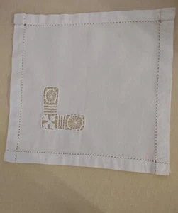 6 Vintage Baumwolldeckchen, Cutwork, weiß 9 x 9 Zoll Taschentuch, Serviette - Bild 1 von 1