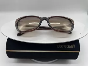 ROBERTO CAVALLI CASTAGNETO RC1034 50G BROWN SUNGLASSES WITH BROWN MIRROR LENSES - Picture 1 of 6