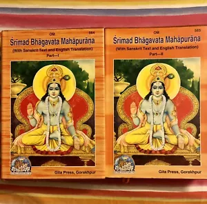 Gita Press Srimad Bhagavata Mahapurana - Sanskrit & Englisch Buch #564 #565 - Bild 1 von 11