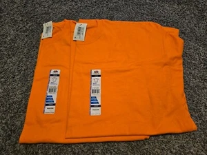 2 Fruit of the Loom Safety Orange 360 Breathe Crew Neck Short Sleeve T Shirt 2XL - Picture 1 of 1