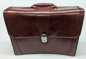 Bosca Old Leather Dark Brown Double Gusset Briefcase #833-58 - Picture 1 of 5