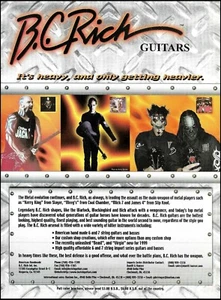 B.C. Rich Guitar ad print Slayer Kerry King Slipknot Coal Chamber Meegs Rascon - Bild 1 von 3