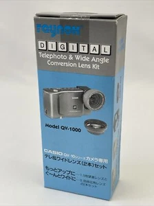 RAYNOX DIGITAL TELEPHOTO & WIDE ANGLE CONVERSION LENS KIT MODEL QV-1000 New - Picture 1 of 3