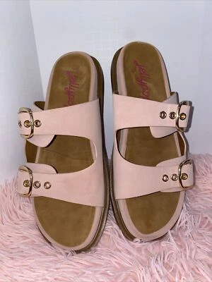 Jelly Pop women’s pink sandals slip on  Rubber Sole size 10 ortho support pink - Image 1 of 4