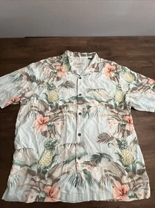 Tommy Bahama Silk Blend Casual Button Down Hawaiian Tropical Size Island Zone XL - Picture 1 of 9