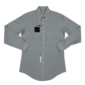 Camisa de Vestir Brooks Brothers Manga Larga Calce Ajustado - Blanco/Negro/Gris - Talla: S - Imagen 1 de 3