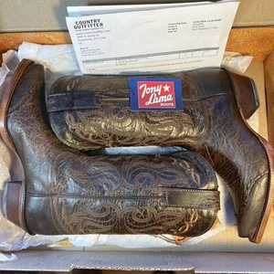 Tony Lama Women's 5.5B Sierra Goldrush Distressed Brown Cowboy Boots VF6009 NIB - Picture 1 of 14