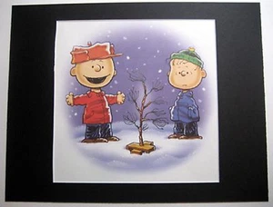 CHARLIE BROWN~LINUS~11x14 Mat Print~ONE GREAT TREE (According to him) - Foto 1 di 1