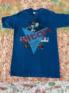 VINTAGE ELTON JOHN 1984 Breaking Hearts Tour shirt MED EXC- 2-sided - Picture 1 of 5