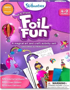 Skillmatics Foil Fun - Unicorns & Princesses, No Mess Art for Kids, Craft Kits - Picture 1 of 4