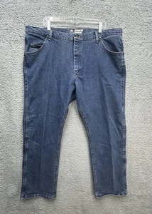 Pantalones de mezclilla de trabajo Wrangler 47 Advanced Comfort para hombre 40x30 rectos ajuste regular lavado oscuro - Imagen 1 de 12