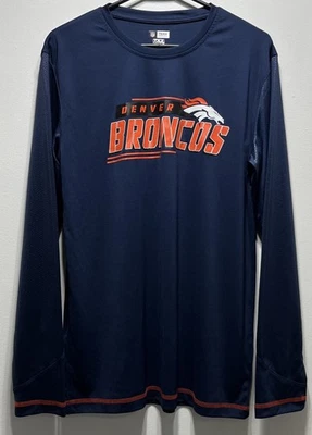 Denver Broncos Men’s Long Sleeve Shirt Size Medium NFL Team Apparel TX3 Cool - Image 1 of 4