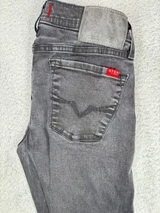 Guess Jeans Men's Lincoln Black Slim Straight Fit Medium Wash Denim Pants 31x30 - Picture 1 of 8