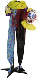 Payaso parlante aterrador tamaño real luces táctiles animatrónicas sonidos decoración exterior - Imagen 1 de 9