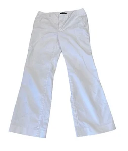 Lauren Ralph Lauren Hose Damen Größe 12 Baumwollmischung Weiß Chino Weites Bein " - Bild 1 von 8