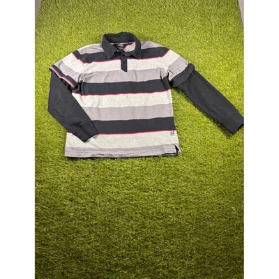 Shaun White Boys Long Sleeve Layer Shirt Gray Black Stripe Size M 8 10 - Image 1 of 4