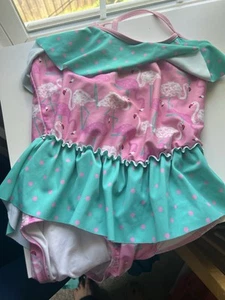 Flamingo Print Girls' Ruffled Swimsuit Matilda Jane size 16 - Picture 1 of 3