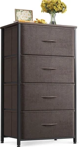 Cómoda para dormitorio con 4 cajones de almacenamiento pequeña cómoda - Picture 1 of 12