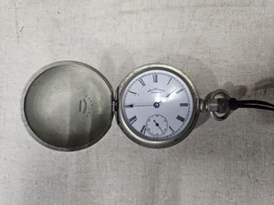 Antique Waltham Pocket Watch & 4 oz Dueber Coin Case, For Repair/Restoration - Picture 1 of 7