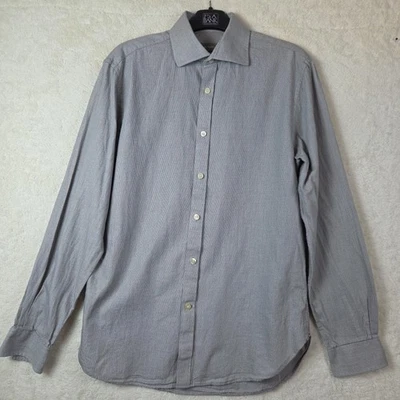 Camisa de vestir Michael Kors para hombre ajustada gris espiga talla 15 32/33 Foto 1 de 4