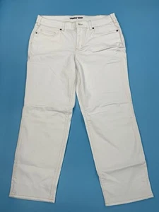 Lands End Damen Größe:16W28 Mid Rise Straight Leg Jeans Farbe:WEISS - Bild 1 von 10