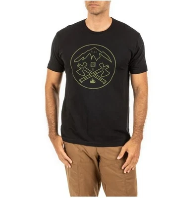 ¡NUEVO! Camiseta táctica de montaña 5.11 para hombre hacha cruzada manga corta negra talla pequeña Foto 1 de 4