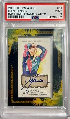 Dan Jansen 2008 Topps Allen & Ginter #DJ Framed Mini Autograph PSA MINT 9 POP 3! - Image 1 of 2