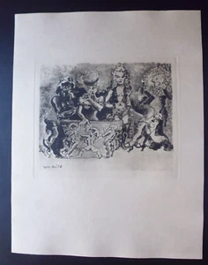 gravure cirque Roger Wild "les Saltimbanques" - Picture 1 of 2